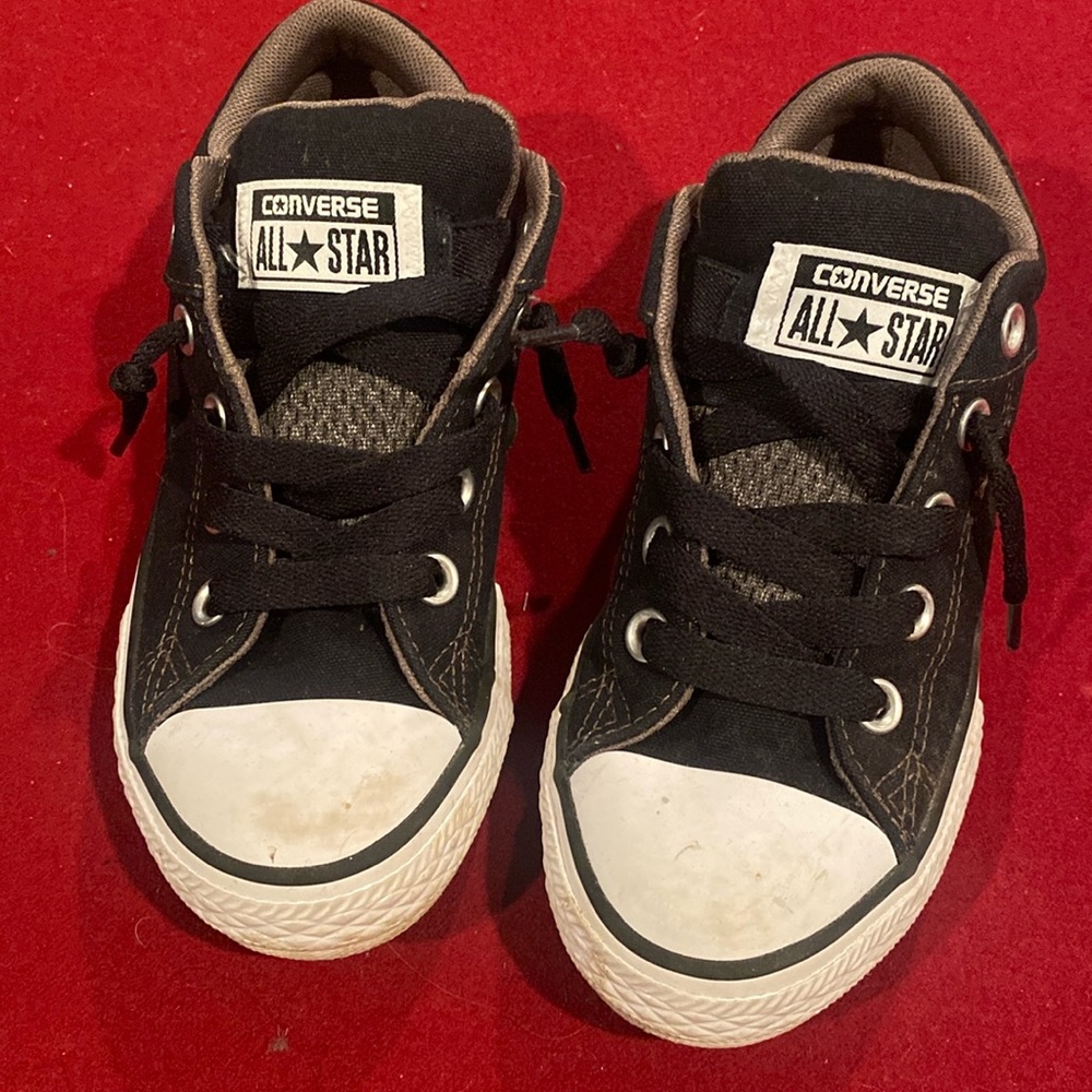 Converse black/gray sneakers size 1